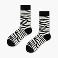 XIANGHUI 2020 Wholesale Custom Women Fashion Tube Funny Jacquard Cute Cartoon Cotton Zebra Strip Crew Colorful Socks