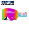 HUBO 197B Newest Polarized PC UV400 Anti-Fog Lenses Winter Snowboard Glasses Classical Ski Goggles for Women