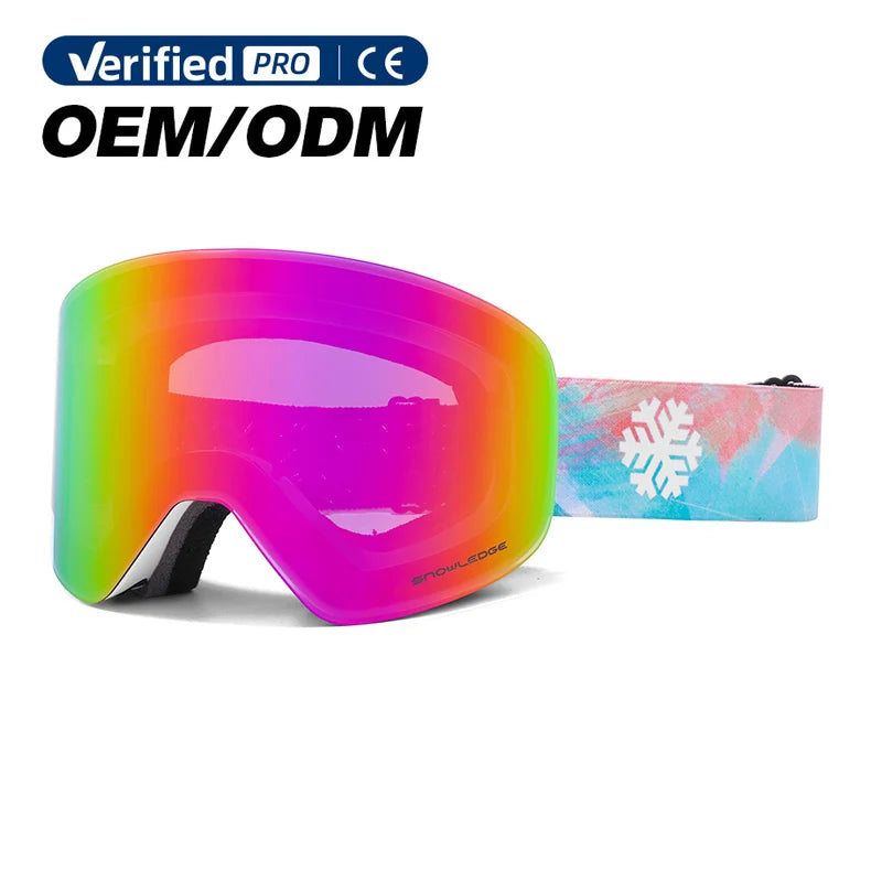 HUBO 197B Newest Polarized PC UV400 Anti-Fog Lenses Winter Snowboard Glasses Classical Ski Goggles for Women
