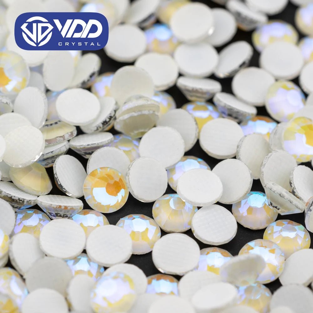 VDD 380 D.H Grey SS6-SS30 Hot-Fix Glass Rhinestones Crystal Flatback Strass Stones For Clothes Dress DIY Fabric Decoration