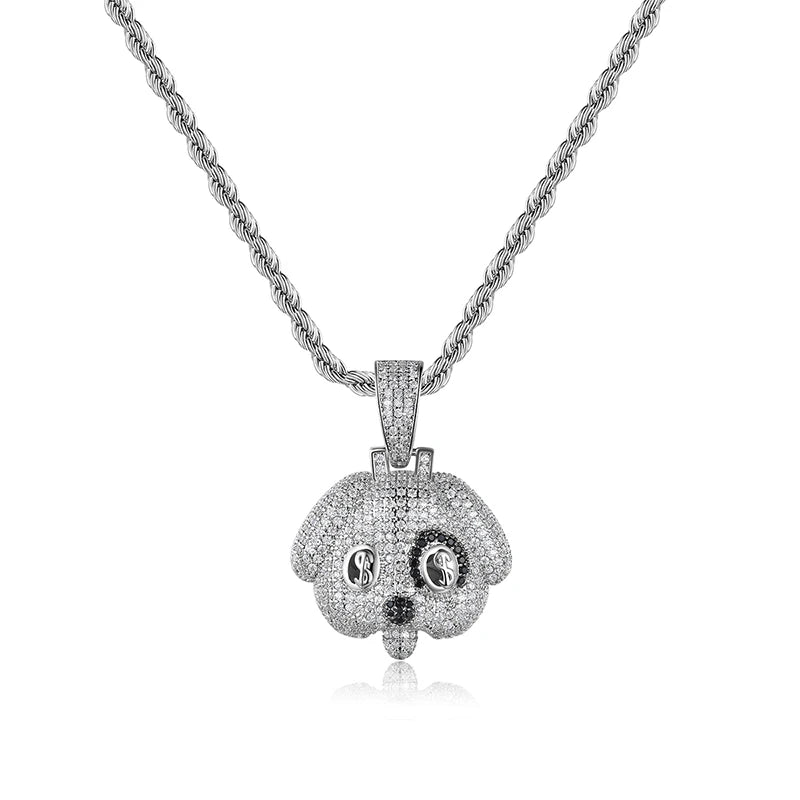 JINSE Wholesale Price Pendant Necklace Sterling Silver Jewelry Hiphop Pendant Necklace