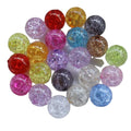 Acrylic Transparent Crack Round Colorful Beads  for Jewelry Earring Accessories Ball Chain Clasp DIY With Plastic Design