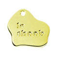 Irregular Shape Fashion Designer Garment hang Tags Gold Plated Alloy Letter Pendant for Hair Decoration