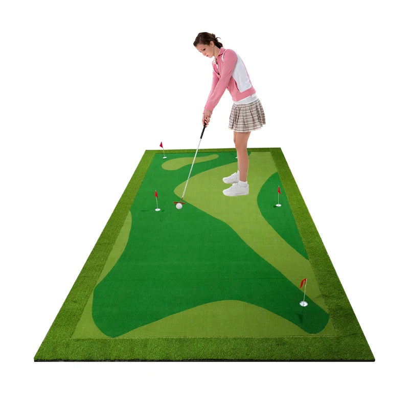 Customized Large Size Golf Putting Green Golf Practice Mat Mini Golf Course Practice Putting Mat Indoor and Outdoor Use