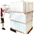 20" X 1000ft X 80 Gauge Thick (20 Micron) Clear Cast Pallet Stretch Film Pack of 4 Rolls Total 4000' (4 Rolls)
