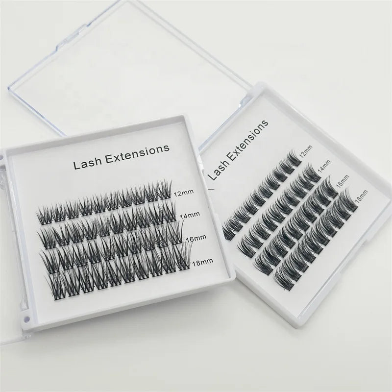 14mm Wispy Eyelash Extension European American DIY Segmented Lash Clusters Reusable Pre-separated Individual Eyelashes