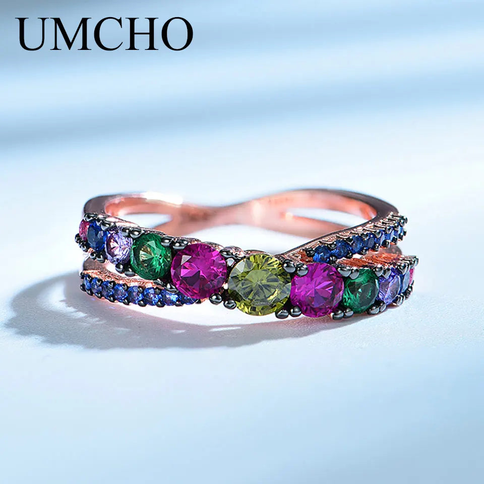 Good Price Emerald Citrine Ruby Colorful Gemstone 925 Sterling Silver Jewelry Wedding Rings for Women