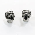 Stainless Steel Silver Antique Style Leopard Head Cord for Leather Necklace and Bracelet DIY Jewelry Making