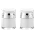 1.7oz 50ml Airless Pump Jar Empty Refillable Cosmetic Air Pump Lotion Cream Dispenser Portable Travel Size Container Jars Bottle