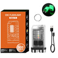 Boruit High Power 900 Lumens Led Rechargeable Small Flashlight UV 2*LED Long Range Mini Flashlight Torch Keychain