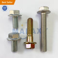 MALAXY Hexagon Head Cross Recessed Hex Serrated Flange Bolt Steel Machine Screws
