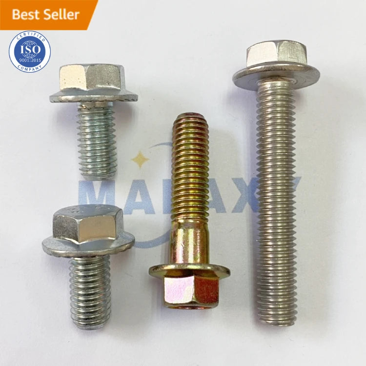 MALAXY Hexagon Head Cross Recessed Hex Serrated Flange Bolt Steel Machine Screws