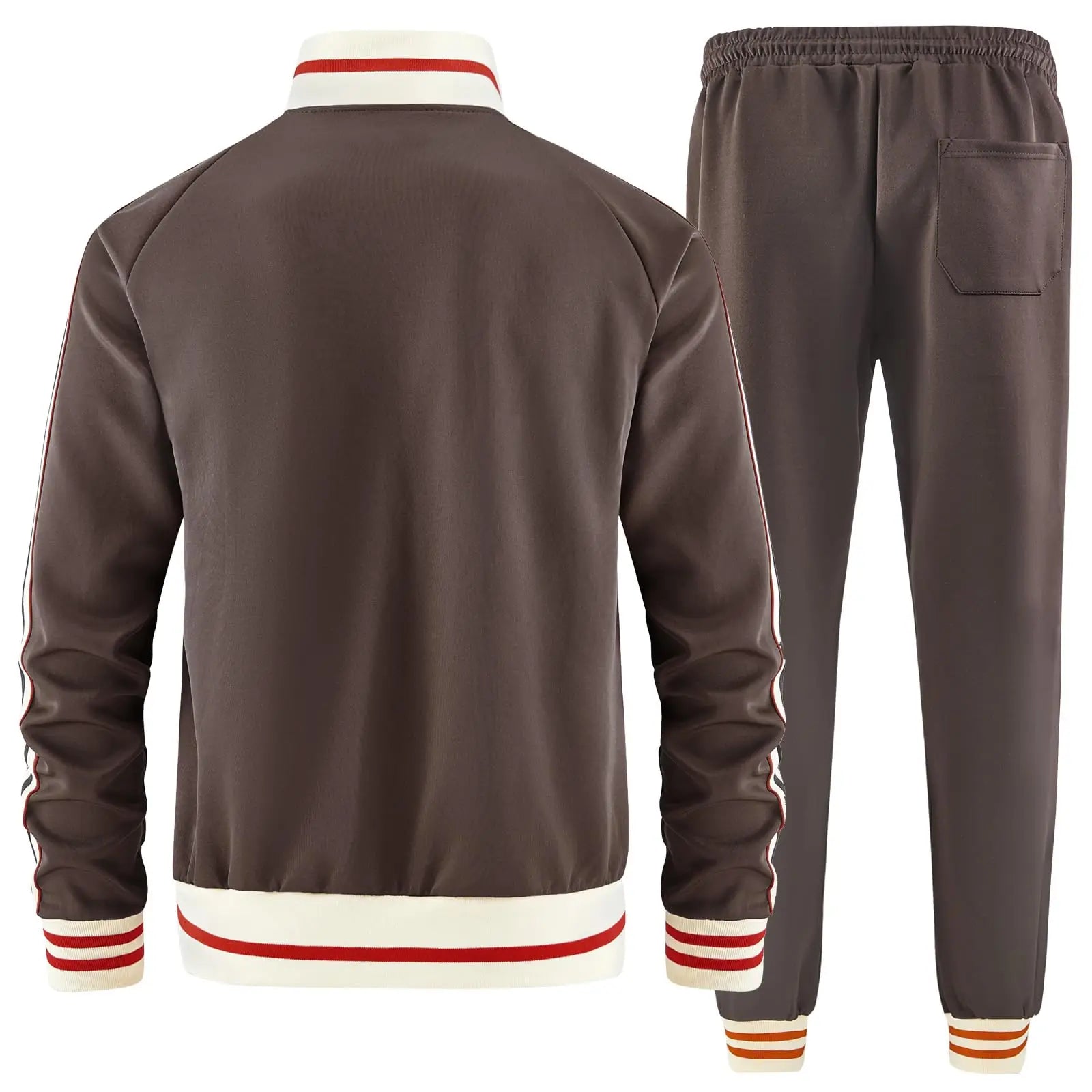Custom  Contrast Color Gym Zipper Jackets Jogger Unisex   Sweat Pants Oversized Men's Casual 2 Piece Sets Polyester Tracksuit