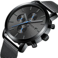 CRRJU Fashion Mens Watches Luxury Top Brand Quartz Watch Sport Mesh Strap Waterproof Wrist Watches Men Relogois
