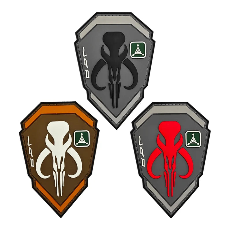 Bounty Hunter PVC Rubber Felt Lace 3D Hook Patches 10x7cm Customizable Color Accessory for Bags/Caps/Clothing