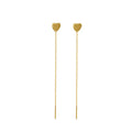 Valentine's Day Gift Light Luxury Gold-Plated Heart-Shaped Stud Earrings for Women Stainless Steel Jewelry