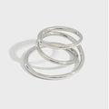 Three Layers Circles Jewelry 18K Gold Plated S925 Sterling Silver Luxury Simple Ring for Women