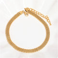 Fenny Wholesale 18K PVD Plated No Fade Vintage Creative Wide Watch Band Choker Chain Stainless Steel Necklace for Women