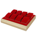DOC Wholesale Custom Exhibitor Trays Velvet and Pu Leather Jewelry Trays for Ring Necklace Serving Trays