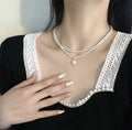 Pearl Necklace Freshwater Two Strand Short Tiny Mini Rice Shape Baroque Culture Pearls Chain Handmade Gift Jewelry for Women