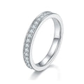 New Arrival D Color VVS Round Brilliant Cut 925 Sterling Silver Moissanite Eternity Band in 18K Gold Plated