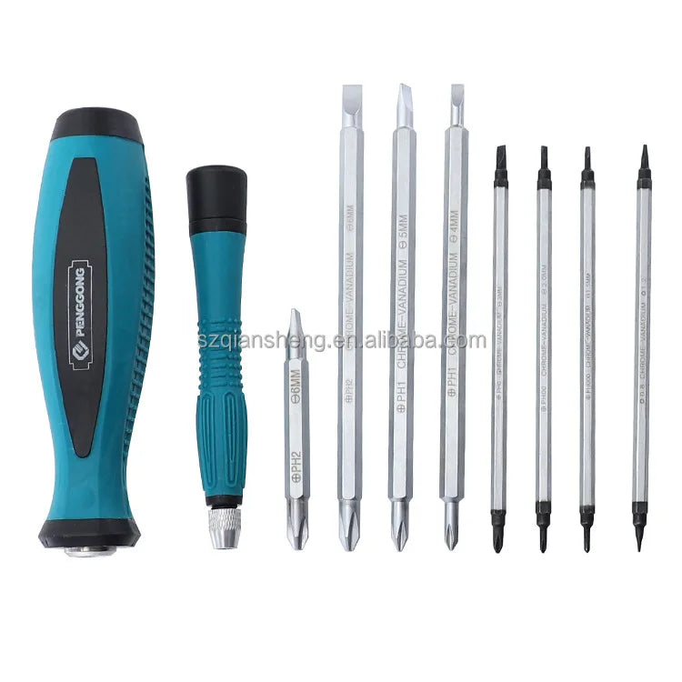 10Pcs Precision Magnetic Screwdriver Set Phillips Slotted Star Bits Repair Tool