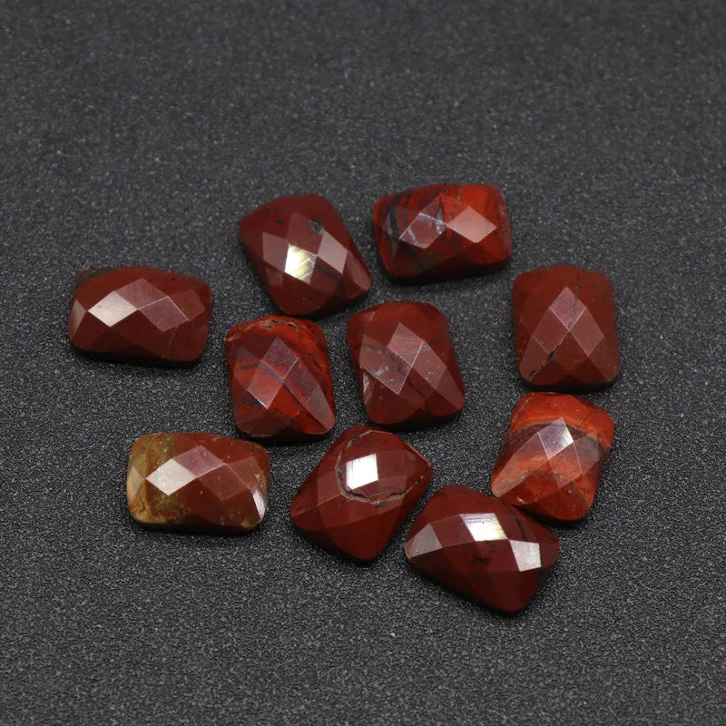 DIY Natural Red Jasper Gemstone square Cabochon