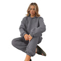 Wholesale Custom Logo Women 2 Piece Sweatpants and Hoodie Tracksuit Sweatsuit Set