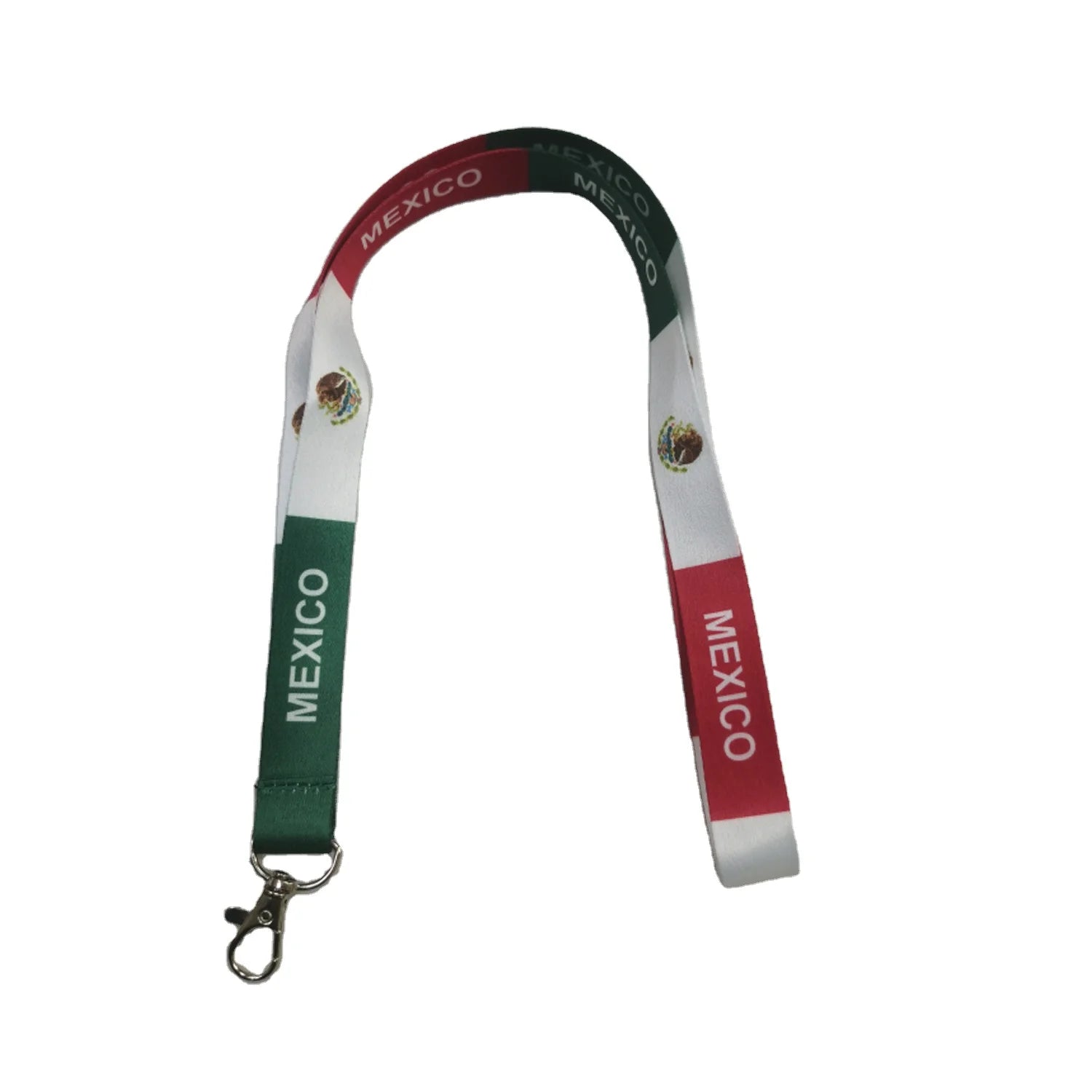 Mexico Flag Lanyard Mexican Badge Holder Support Keychain for Keys Badge Llaveros Para Llaves