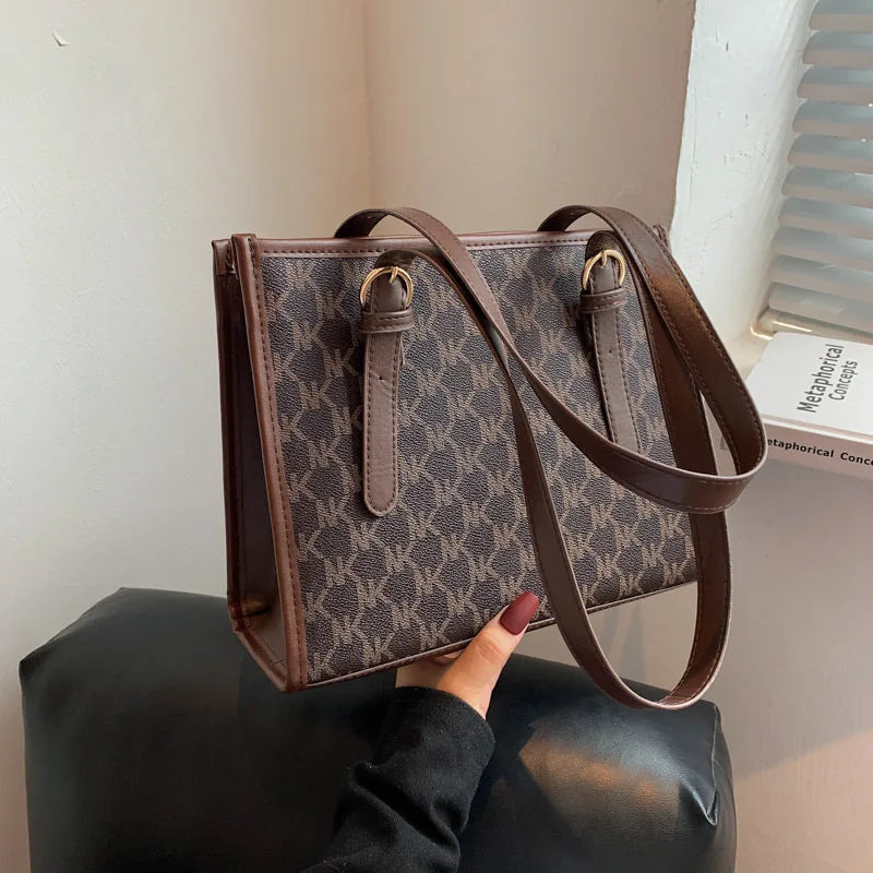 Latest Design Ladies Multi-color Handbag Classic Women Tote Bag Big Capacity Shoulder Handbag PU Lock Large Fashion Womens Bags