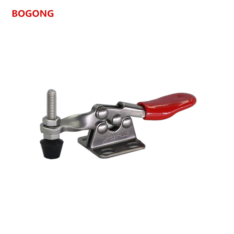 GH-201-ASS 304Stainless Steel Hand Tool Toggle Clamp Anti slip Horizontal Clamp 220lbs Quick Release Tool 201ASS