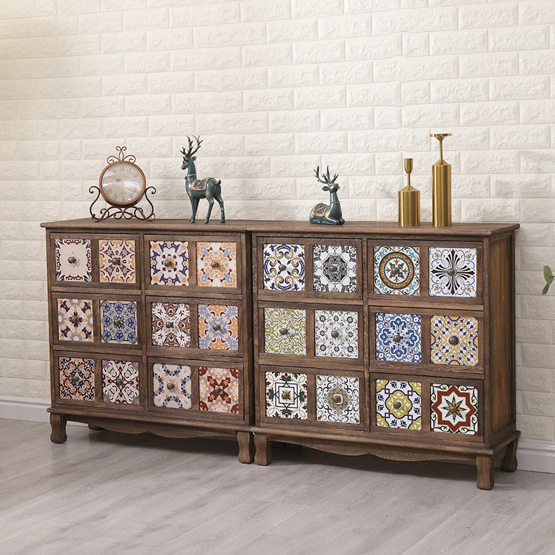 Factory Solid Wood Eco-Friendly Antique Drawing Cabinet with Drawers for Living Room Bedroom & Home Office