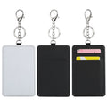 PU sublimation Case cover Credit card DIY card pocket slot holder with key chain