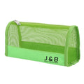 Promotional Small Portable Polyester Plastic Mesh Fluorescent Color Travel Cosmetic Makeup Pen Bag Pencil Stationary Pouch