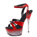New 15 cm Leak Toe Pole Dance High Heels Summer Club Strip Dance Party High Heels Sandals Model Walk Show High Heels
