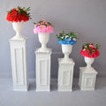 Factory Wholesale Outdoor Garden Decorative Roman Colony Romantic White Roman Column Road Lead Pvc Flower Stand Vase for Wedding