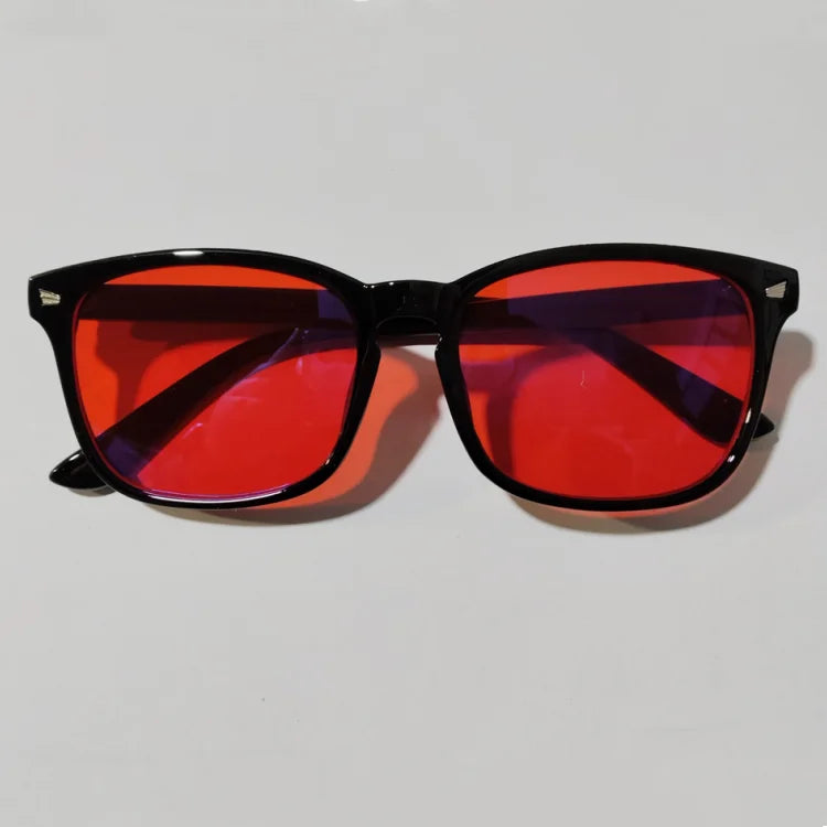 Custom Oem Transparent Orange Night Clear Frame Eyeglasses Orange Red Lens Unisex 100% Orange Amber Anti Blue Red Eyewear