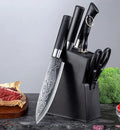 6pcs Stainless Steel Kitchen Knives Set Chef Knife Slicing Meat Cleaver Fruit Knife Ceramic Peeler