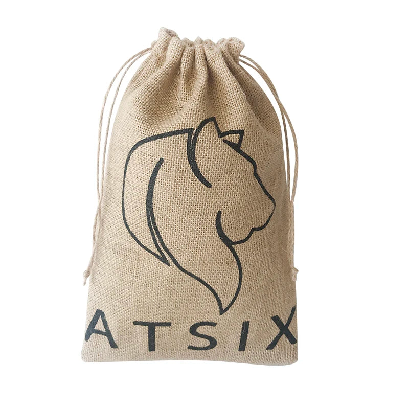 Custom Logo 20x30cm Burlap Farm Pouches Drawstring Jute Coffee Bean & Cocoa Bags