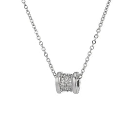 Wholesale New Korean Luxury Personality Titanium Steel Necklace Women Exquisite Zircon Slim Waist Necklace