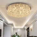 High Selling Lustre Bling Shining Golden Round Ring Living Room Ceiling Lamp Chandelier Lighting Villa Mall