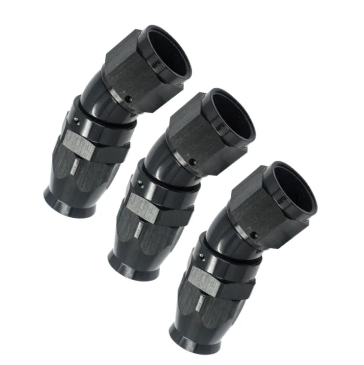 Australia Hot Sell Aluminum Black Anodized 45 Degree Ptfe Full Flow an Dash Fitting 4 6 8