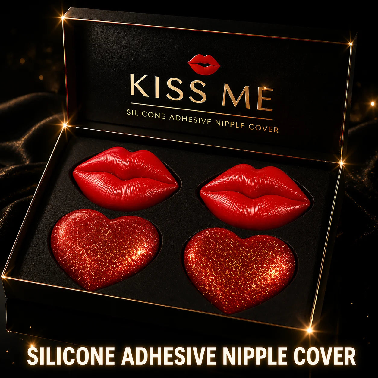 Nipple Cover Invisible Self-Adhesive Reusable Lip Heart-Shaped Silicone Nipple Cover Intimates Accessories Breast Petals