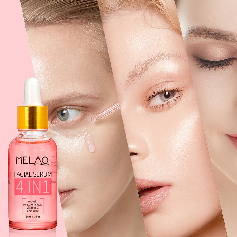 Private Label 4 in 1 Serum Anti Aging Niacinamide Whitening Face Serum Vitamin E Hyaluronic Acid Brightening Vitamin C Serum