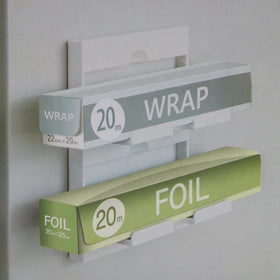 Magnetic Refrigerator Organizer Double ABS Plastic Aluminum Foil Holder Storage Rack Multifunctional Home Kitchen Wrap Organizer