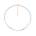 Natural Crystal Healing Gemstone Beaded Necklace Faceted Gem Stone Beads Choker Necklace for Women