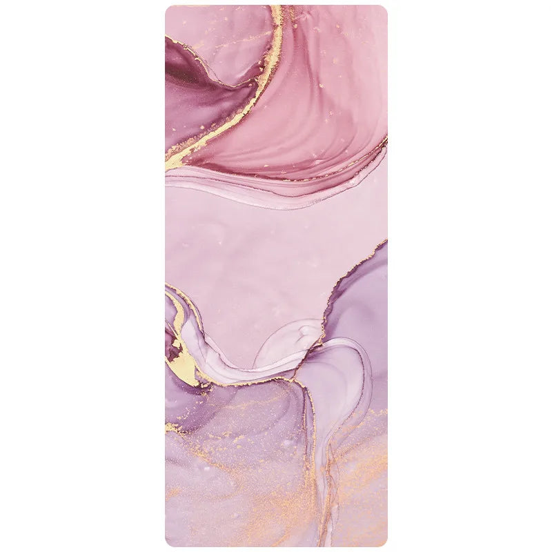 BSCI Factory  Label Natural Rubber Gym Fitness Private Label Silk Golden Printing Yoga Mat