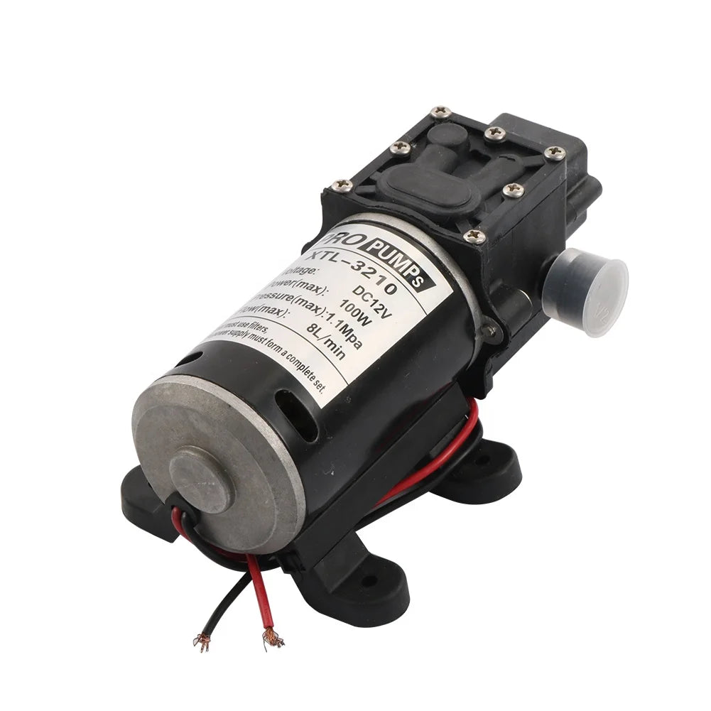 DC12V 100W Diaphragm Water Pump High Pressure Electric Reflux Garden Irrigation Car Washing Misting System Spraying System Pump