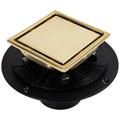 OEM Modern Hotel 2-in-1 Cover Tile Insert Floor Drain SUS 304 Stainless Steel Brushed Gold Square Hidden Shower Drain Bathroom