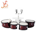 Good Quality Professional Snare Marching Drum Set3-4-5 Joint Wooden with Belt Blue Red White Black